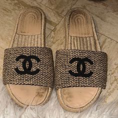 Worn A Handful Of Times But Still Has Lots Of Life . Beautiful Sandals But I Don’t Wear It . Chanel Sandals, Beautiful Sandals, Chanel Shoes, Women's Shoes Sandals, Shoes Sandals, Chanel, Sandals, Women Shoes, Women Shopping