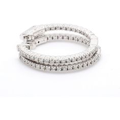 Ninacci 14K White Gold 1 Inside Out Hoop Earrings with Prong Set Round Diamonds - 0.69 Carat Total Diamond Weight White Gold Jewelry Jtv, Graceful Movement, Prong Setting, Timeless Beauty, Round Diamonds, Inside Out, Fine Jewelry, Hoop Earrings, Diamonds