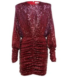 Glamorous Knee-length Mini Dress For Cocktail, Sequin Mini Dress For Formal Parties, Sequin Mini Dress For Formal Party Season, Glamorous Formal Mini Dress With Sequins, Glamorous Sequin Fabric For Holiday, Mini Length, Glamorous Sequined Mini Dress For Holidays, Glamorous Holiday Sequin Fabric Mini Length, Glamorous Ruched Mini Bodycon Dress, Glamorous Ruched Mini Dress For Date Night