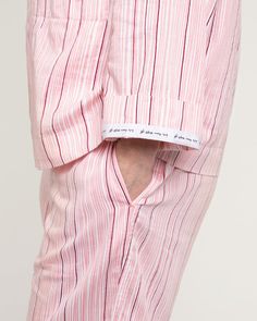 Luxury organic cotton pyjama set in pink Pencil Stripe | Yawn Pink Pencil, Sleepwear Fashion, Striped Pyjamas, Cotton Pajama Sets, Fashion Mistakes, Cotton Pyjamas