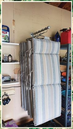 an image of a storage area with folded towels