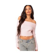 in stock Chic Stretch Pink Knit Top, Cropped Sweater For Summer, Chic Pink Crop Top For Fall, Pink Cropped Top For Night Out, Chic Pink Cropped Top, Chic Pink Stretch Crop Top, Feminine Cropped Top For Night Out, Chic Stretch Pink Crop Top, Feminine Crop Top For Night Out