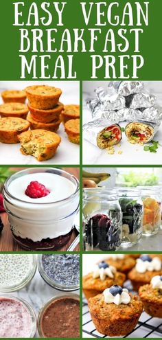 easy vegan breakfast meal prepped and ready to be eaten in the microwave or oven