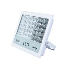 led flood light with white housing and dimmer for indoor lighting, suitable for outdoor use