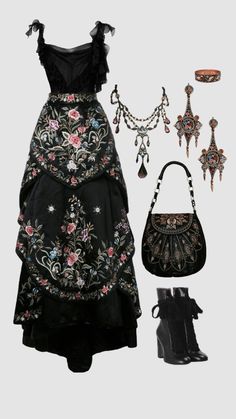 Witchy Outfits, Hippie Goth, Earthy Outfits, Estilo Hippie, Boho Style Outfits, Disney Films, Hippie Outfits, Fancy Outfits