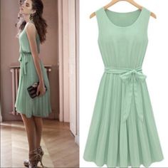 S-2-4, M4-6, L6-8, Xl-8-10 Mint Midi Dress, Bat Sleeves Dress, Light Green Dress, Mint Green Dress, Mint Dress, 20's Dress, Look Cool, Chiffon Dress, Look Fashion