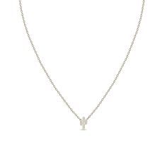 Zoë Chicco 14k Gold Itty Bitty Cactus Necklace Cactus Necklace, Itty Bitty, Gold Chain Necklace, Cable Chain, Spring Rings, Chain Length, Gold Chain, Gold Chains, Arrow Necklace