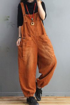 #corduroy #overalls #dungarees #fashion Overalls Aesthetic, Baggy Dungarees, Dungaree Outfit, Baggy Overalls, Red Overalls, Loose Overalls, Shop Street, Overalls Outfit, Corduroy Overalls