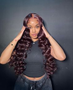 Frontal Wig Hairstyles, Wig Ideas, Grape Color, Hair Color Streaks, Dyed Hair Inspiration, Birthday Hair, Protective Hairstyles Braids