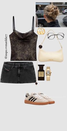 Capris Outfit, Shuffles Outfits, Outfit Adidas, Nyc Fits, Nyc Summer, Downtown Outfits, Clueless Outfits, From Tiktok, Skirt And Top