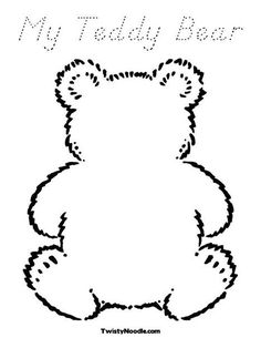 the teddy bear worksheet for children to learn how to write and draw it