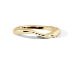 Wave Ring | Silent Opus Modern Twist Curved Ring With Polished Finish, Modern Twist Curved Rings With Polished Finish, Modern Curved Rings With Polished Finish, Modern Wavy Jewelry For Anniversary, Modern Jewelry For Anniversary, Modern Curved Yellow Gold Ring, Modern Wavy Rings With Polished Finish, Modern Wavy Jewelry For Formal Occasions, Wavy Wedding Band