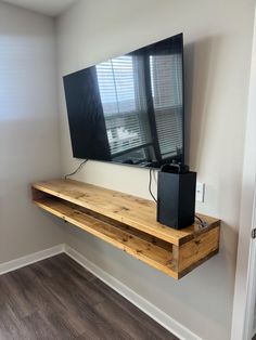 made with solid pine wood easy install to wall studs can be used as a desk also  golden oak finish  ask for any other stain you want Floating Entry Table, Floating Tv Console, Fancy Glasses, Gaming Computer Desk, Floating Tv, Stud Walls, Golden Oak, Entry Table, Tv Console