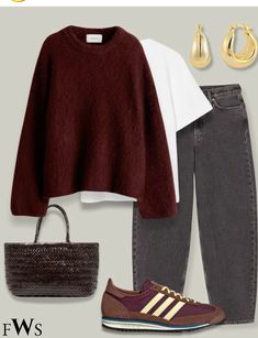 Burgundy Top Outfit, The Outfit, Looks Style