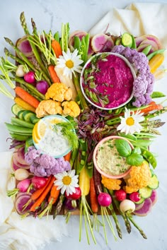 the ultimate easter veggie platter