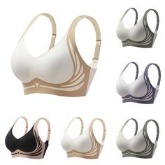 PRICES MAY VARY. 【Wireless Comfort】Super gather bra offers wireless freedom, eliminating the discomfort and constriction often associated with traditional wired bras. This design allows for a seamless fit that feels natural and comfortable, making it perfect for all-day wear​ 【Super Gather Bra Wireless Push-Up Bra】Lifting Anti-Sagging Wireless Push-Up Bra features a push-up design that gently lifts and shapes your bustline, creating a more curvaceous and feminine silhouette. The lift effect not Gather Bra, Super Push Up, Feminine Silhouette, Everyday Bra, Wireless Bra, Bustiers, T Shirt Bra, Bra Lingerie, Push Up Bra