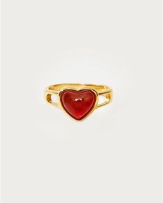 Carnelian Heart Ring - En Route Jewelry En Route Jewelry, Chakra Racine, Silver Heart Ring, Carnelian Ring, Romantic Jewellery, Ringe Gold, Carnelian Stone, Carnelian Beads, Root Chakra