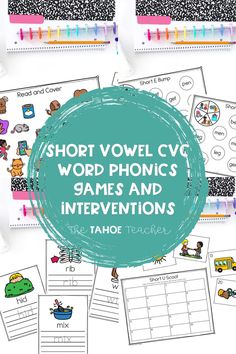 short voel cv word phonics games and intentions