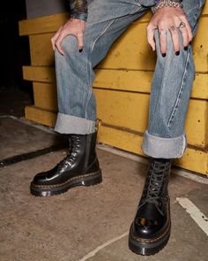 Doc Martens Jadon, Dr Martens Jadon Boots, Jadon Boots, Dr Martens Jadon, Leather Platform Boots, Black Dr Martens, Doc Martens Boots, Black Platform Boots, Alternative Outfits