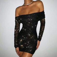 Glitter Party Dress, Bodycon Evening Dress, Evening Dresses Short, Long Bodycon Dress, Ruched Bodycon Dress, Maxi Robes, Hip Dress, Long Sleeve Bodycon Dress, Ruched Dress