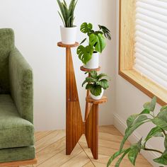 Home Decoration：With 3 tier plant stand, you can display your indoor plants, and help them get bright sunshine. By decorating with this tiered plant stand, you will turn your ordinary home spaces into lovely spaces full of fun. Millwood Pines | Millwood Pines 3 Tier Corner Plant Stand Indoor, Small Wood Plant Holder For Multiple Plants, Plant Table For Living Room Wood / Solid Wood in Brown | 32.2" H X 9" L X 9" D | Wayfair Unique Plant Stands Indoor Wood, Mcm Plant Stand, Indoor Corner Plant Stand, Corner Plant Stand Indoor, House Plant Stand, Wood Plant Holder, Corner Plant Shelf, 3 Tier Plant Stand, Plant Stands Indoor