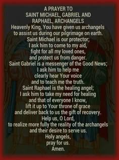 a poem written in the style of saint michael