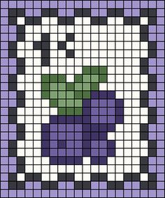 an image of a cross stitch pattern in purple and green