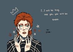 David Bowie Matching Pfp, Bowie Fanart, David Bowie Makeup, Bad Valentines Cards, David Bowie Fan Art, Silly Valentines, King David