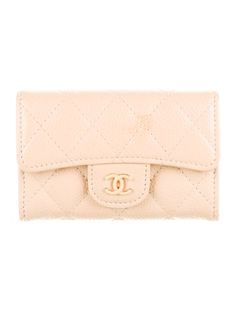 Chanel Compact WalletFrom the 2021-2022 Collection by Virginie ViardNeutrals LeatherInterlocking CC Logo & Quilted PatternGold-Tone HardwareSingle Exterior PocketGrosgrain LiningSnap ClosureIncludes Box & Dust BagUnfortunately, due to restrictions, this item may not be eligible for shipping in all areas. Chanel Compact, Chanel 2021, Compact Wallet, Cc Logo, Card Holder, Chanel, Women Accessories, Exterior, Wallet