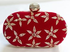 Red clutch bag - Ladies bridal bag Elegant Evening Bag With Mirror Work For Reception, Red Rectangular Clutch For Festivals, Embellished Evening Clutch For Festivals, Elegant Formal Clutch With Mirror Work, Elegant Evening Bag With Mirror Work For Wedding, Elegant Wedding Clutch With Mirror Work, Elegant Wedding Evening Bag With Mirror Work, Red Embellished Evening Bag, Embellished Clutch For Formal Festivals