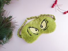 Dr Seus Mask Grinch Keep away from fire Stockings sold separately Grinch Room, Grinch Mask, Girls First Birthday Cake, Christmas Mask, Green Bay Packers Shirts, Iron On Letters, Sleep Masks, Skin Care Mask, Grinch Christmas