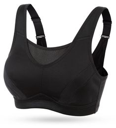 PRICES MAY VARY. Thin and wireless cup design, reduce constriction on your breast, improving comfort. Wide adjustable front-cushioned straps, no digging, disperse pressure on the shoulder for extra comfort. High sides and full coverage shape cover your breast greatly, no spillage. Perfect formfitting and flat seams design, reduces maximum bounces during high impact sport. Lightweight and quick dry material wicks moisture away from your skin. Mesh panel in the front, prevent the accidental exposu High Impact Sports Bras, Best Sports Bras, Running Bra, High Impact Sports Bra, Padded Sports Bra, Sport Bra, Bustiers, Bra Women, Sports Bras