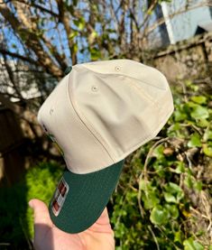 That once a year Tournament is right around the corner! We went ahead and partnered with the hat brand Otto to put our H Town golf embroidered logo on a cream/off white hat with a dark green brim! These hats leave plenty of room for the big heads out there! We love this hat model because it brings that vintage look with style! Cream Hat With Embroidered Logo And Curved Bill, Cream Baseball Cap Trucker Hat For Outdoor, Cream Curved Bill Hat With Embroidered Logo, Beige Snapback Hat With Curved Bill For Outdoor, Cream Flat Bill Hat For Outdoor, Beige Curved Bill Snapback Hat For Outdoor, Vintage Hats With Embroidered Logo And Curved Brim, Cream Snapback Trucker Hat For Outdoor, Cream Outdoor Cap