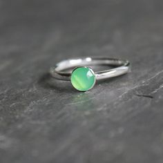 Sterling Silver Chrysoprase Stacking Ring – AccentYourself Corvallis Oregon, Plain Silver Rings, Sea Glass Ring, Broken Hearted, Glass Rings, Ring Band, Stacking Ring, Stackable Rings, Stacking Rings