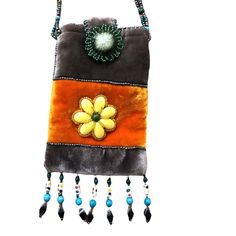 Pouaca Medicine Pouch Bag By Anthropologie A Sacred Native American Item Used For Carrying Various Herbs, Stones Or Other Objects For Their Healing Or Protective Properties. It's Often Considered A Personal And Spiritual Item, As One Selects Its Contents Via Individual Needs Or Traditions. Bohemian Orange Bag As Gift, Beaded Pouch Shoulder Bag For Travel, Orange Pouch Shoulder Bag With Cell Phone Pocket, Festival Beaded Pouch Bag, Orange Pouch Bag For Mobile Phone, Orange Mobile Phone Pouch Bag, Orange Rectangular Pouch With Removable Section, Medicine Bags Native American, Brown Beaded Pouch Shoulder Bag