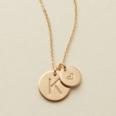 Two of our charms lovingly paired together. One 1/2" initial charm paired with a 3/8" symbol or letter of your choice. Personalized Gold Bar Necklace, Gold Bar Necklace Personalized, Necklace Combo, Made By Mary, Letter Symbols, Dainty Choker, Necklace Rose Gold, Gold Bar Necklace, Pretty Jewelry