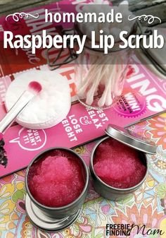 Diy Scrubs, Raspberry Lips, Bath Scrubs, Bath Stuff, Pink Food