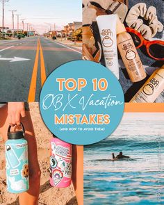 a collage of photos with the words top 10 vacation misstakes and how to avoid them