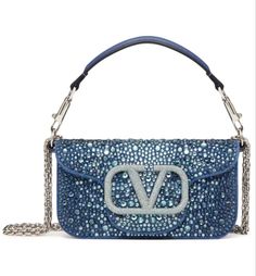 Denim Shoulder Bag, Denim Shoulder Bags, Embellished Denim, Small Shoulder Bag, Blue Bags, Blue Leather