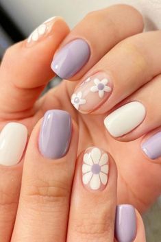 Unghie Nail Art, Nail Art For Beginners, White Nail Designs, Cute Gel Nails, Blue Nail, White Nail