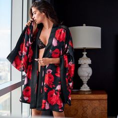 Lingerie Catalog, Glam Photoshoot, Sara Sampaio, Satin Kimono, Armani Beauty, Victoria Secrets, Pretty Lingerie