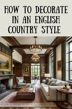 How to Decorate in an English Country Style English Country Rugs, English Charm Decor, British Traditional Decor, English Country Manor House Decorating Style, Masculine English Country, Classic English Heritage Interior, English Country House Decor Interiors, Modern Tudor Decor, English Manor Interior Modern