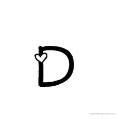 the letter d with a heart on it