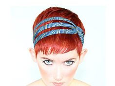 Headbands For Short Hair, Character Details, Unique Headband, Asymmetrical Bob, Blue Headband, Cotton Headband, Gold Headband, Fabric Headbands