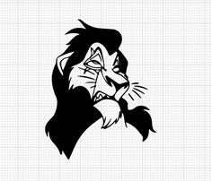 the lion logo is drawn in black and white, while it looks like he's looking