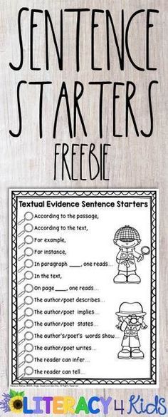 sentence starter worksheet with the words freebie on it and an image of a chair