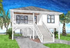 this is an artist's rendering of a beach house