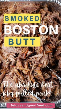 Ready for the most delicious Smoked Boston Butt (BBQ pulled pork) you've ever tasted? Here's the secret: start with top-notch meat, then get your electric smoker going and lather on my mouthwatering homemade dry rub. Slow cook until it's tender and juicy, and you'll be the pitmaster boss in no time. Don't wait, try it out now! https://lifeloveandgoodfood.com/smoked-boston-butt/ Smoked Boston Button Recipe, Boston Button Recipes Smoker, Boston Butts, Masterbuilt Smoker, Smoked Recipes, Homemade Dry Rub, Recipes Pork, Shoulder Roast, Smoked Food