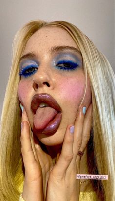 Chloe Cherry Makeup, Swag Makeup, Dope Makeup, Edgy Makeup, Makeup Eye Looks, Creative Makeup Looks, Long Blonde, Kiss Makeup