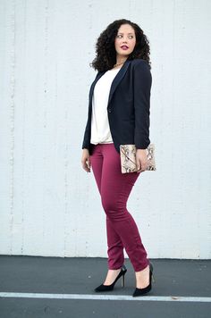 Cranberry Denim Plus Size Looks, Chic Fall Outfits, Teacher Outfits, Casual Work, Street Style Looks, Colourful Outfits